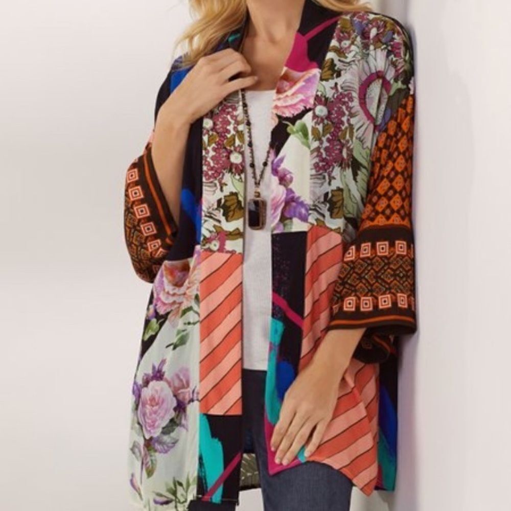 Soft Surrounding Empress Topper Boho Art To Wear Festival Kimono Feminine